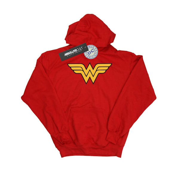 DC Comics Girls Wonder Woman Logo Hoodie 12-13 år Röd Red 12-13 Years