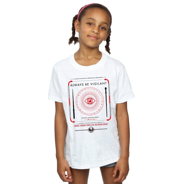 Fantastiska vidunder Girls Always Be Vigilant Bomull T-shirt 5-6 år White 5-6 Years