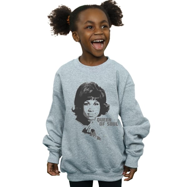 Aretha Franklin Girls Queen Of Soul Sweatshirt 7-8 År Sport Sports Grey 7-8 Years