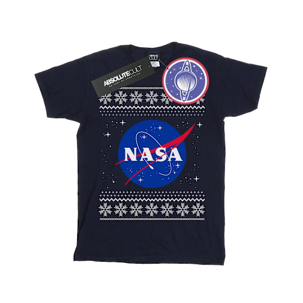 NASA Boys Classic Fair Isle T-Shirt 9-11 år Marinblå Navy Blue 9-11 Years