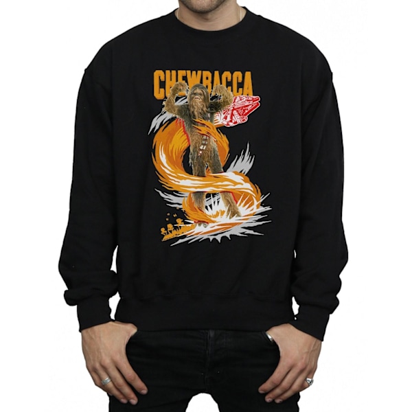 Star Wars Herr Chewbacca Gigantic Sweatshirt L Svart Black L