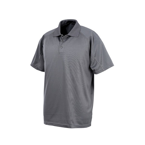 Spiro Impact Herr Performance Aircool Polo T-Shirt L Grå Grey L