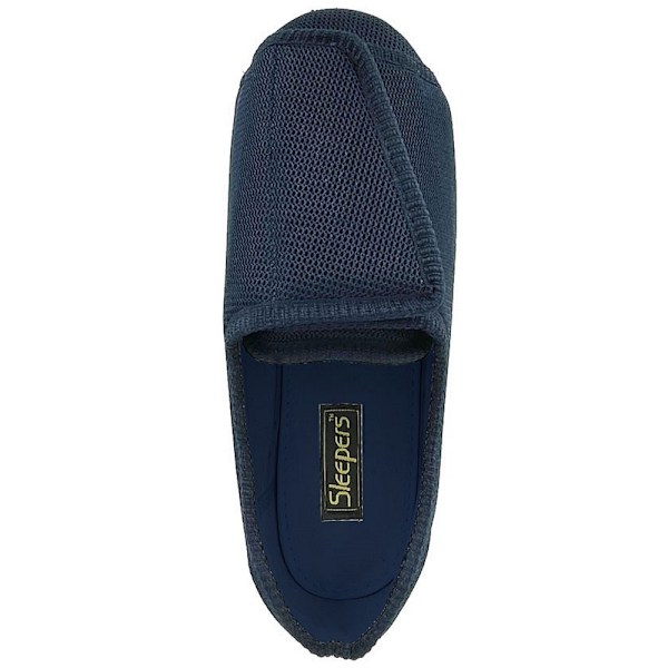 Sleepers Unisex Adult Terry Extra Wide Slippers 12 UK Marinblå Navy Blue 12 UK