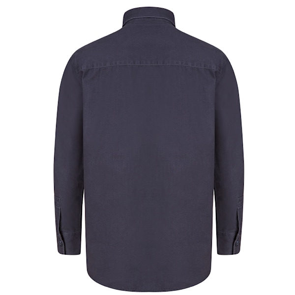 Front Row Herr Bomull Drill Overshirt S Marinblå Navy S
