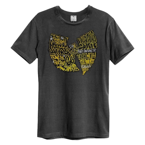 Amplified Unisex Adult Graffiti Wu-Tang Clan Logo T-Shirt L Cha Charcoal L