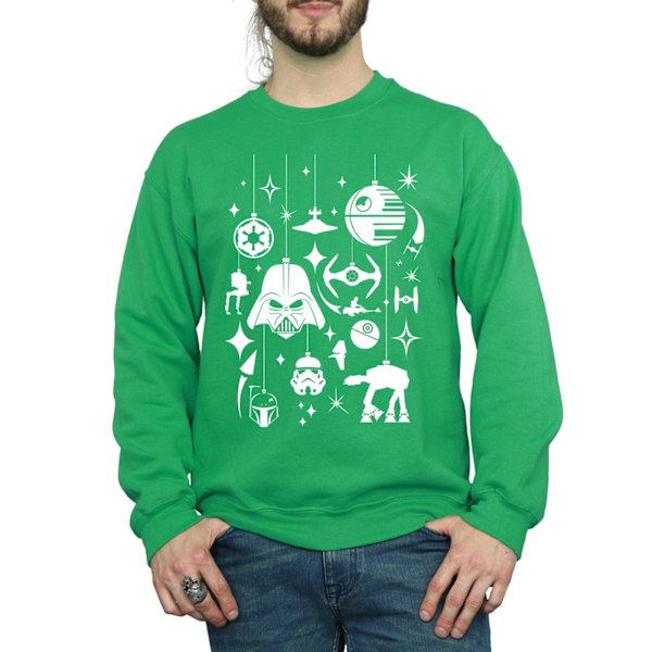 Star Wars Jul Dekorationer Sweatshirt för Herrar S Irländsk Grön Irish Green S