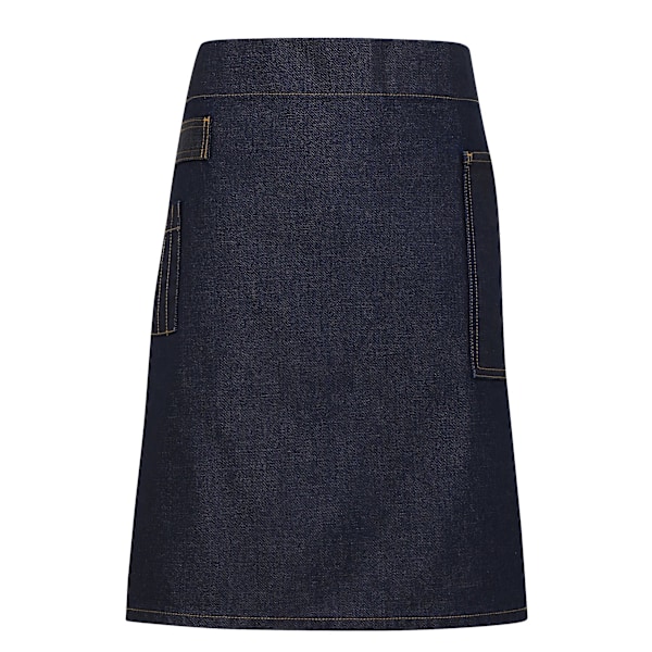 Premier Unisex Vuxen Division Vaxad Look Denim Midjeförkläde En Indigo Denim One Size