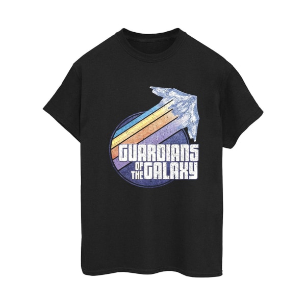 Guardians Of The Galaxy Dam/Ladies Badge Rocket Cotton Boyfr Black L