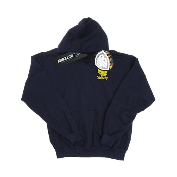 Looney Tunes Herr Tweety Pie Huvud Hoodie XXL Marinblå Navy Blue XXL