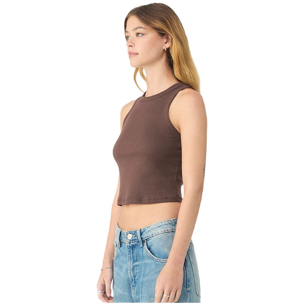 Bella + Canvas Dam/Dam Micro-Rib Racer Tank Top L Solid B Solid Black L