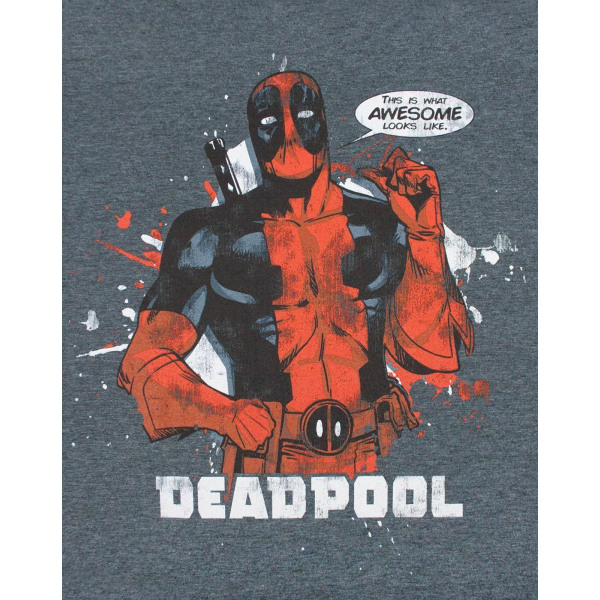 Deadpool Mens Så här ser fantastiskt ut T-shirt S Charcoa Charcoal S