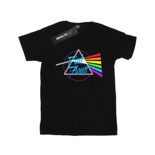 Pink Floyd dam/dam Neon Darkside bomull pojkvän T-shirt Black 3XL
