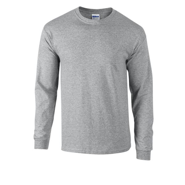 Gildan Unisex Adult Ultra Cotton Long-Sleeved T-Shirt 5XL Sport Sports Grey 5XL