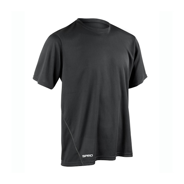 Spiro Herr Quick Dry Kortärmad T-shirt L Svart Black L