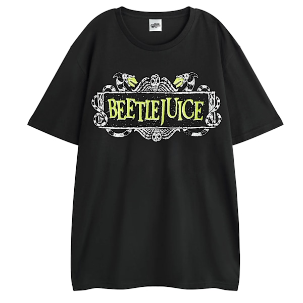 Beetlejuice Herr Logo Kortärmad Lång Pyjamas Set XXL R Svart Black XXL R