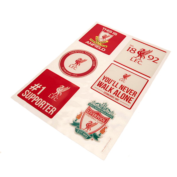 Liverpool FC Bildekal-set (6-pack) En storlek Röd/Vit Red/White One Size