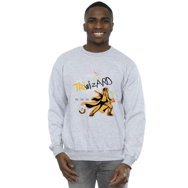 Harry Potter Triwizard Poster Sweatshirt för män, L, Sports Grey Sports Grey L
