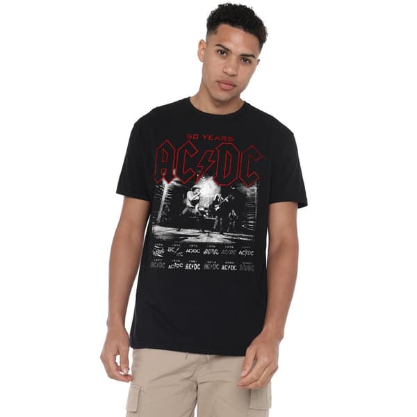 AC/DC Herr Logo Stack T-Shirt M Svart Black M
