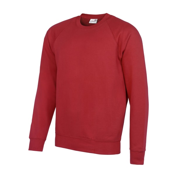 AWDis Academy Herr Raglantröja med rund hals 2XL Röd Red 2XL