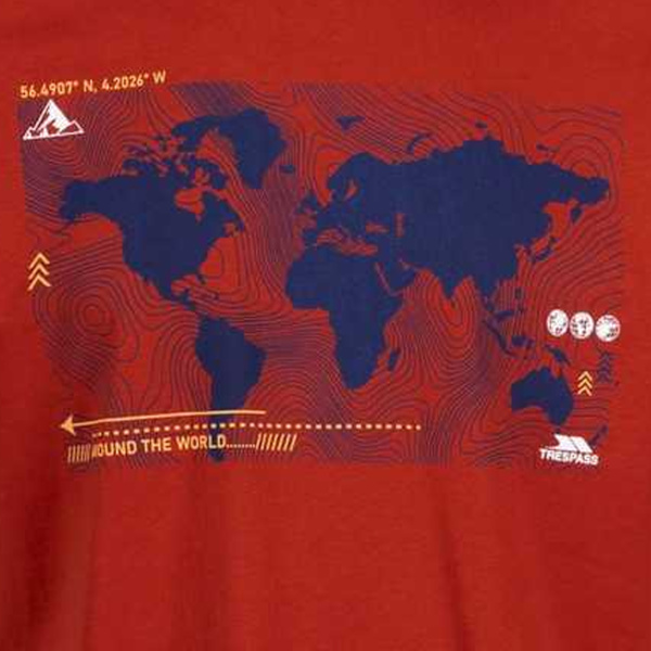 Trespass Mens Chera Printed T-Shirt M Salsa Salsa M