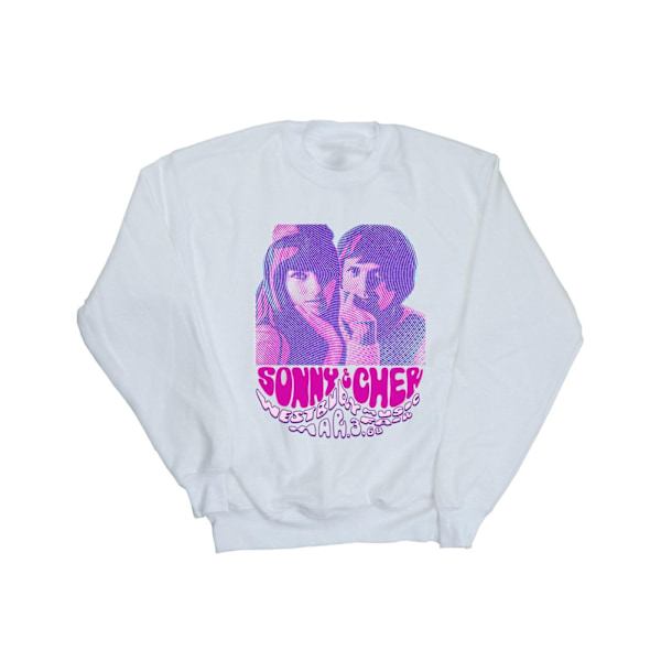 Sonny & Cher Dam/Damer Westbury Music Fair Sweatshirt L Vit White L