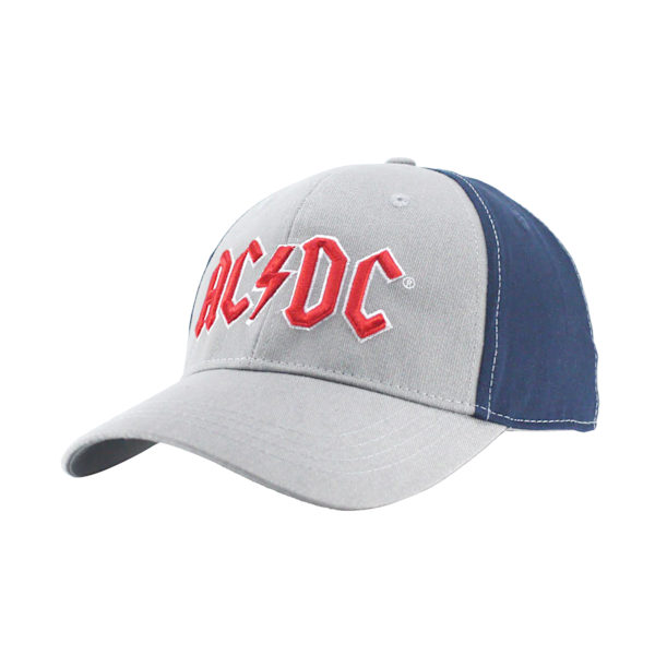 AC/DC Unisex Vuxen Tvåfärgad Logotyp Baseballkeps One Size Grå/Marin Grey/Navy Blue/Red One Size