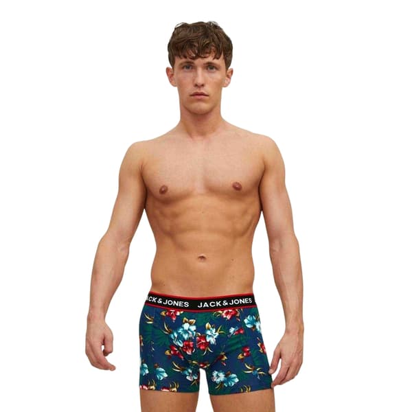 Jack And Jones Badbyxor för män med blommönster (3-pack) XXL Mult Multicoloured XXL