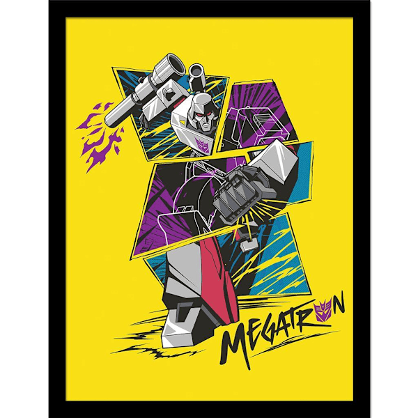 Transformers Megatron Inramad Poster 40cm x 30cm Gul Yellow 40cm x 30cm