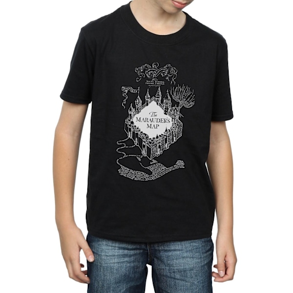 Harry Potter Boys The Marauder´s Map T-shirt 7-8 år Svart Black 7-8 Years