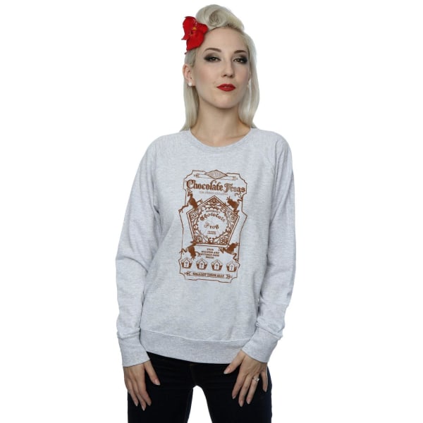 Harry Potter Dam/Kvinnor Chokladgrodor Mono Label Sweatshirt Heather Grey L