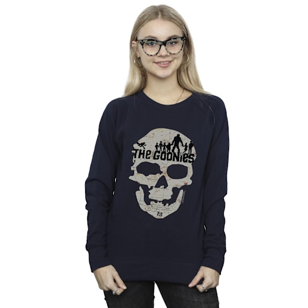 The Goonies Dam/Kvinnor Karta Skalle Sweatshirt M Marinblå Navy Blue M