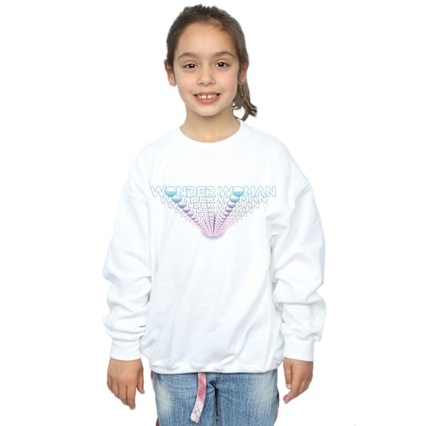 DC Comics Girls Wonder Woman 84 Repeat Sweatshirt 9-11 år Vit White 9-11 Years