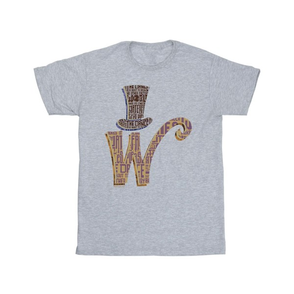 Willy Wonka Boys W Logo Hat T-Shirt 3-4 år Sports Grey Sports Grey 3-4 Years
