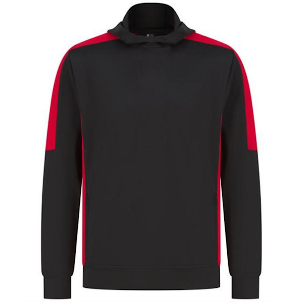 Finden & Hales Unisex Adult Team Contrast Panel Hoodie S Svart/ Black/Red S