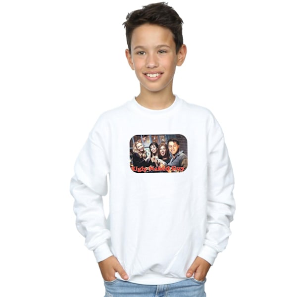 Friends Boys Ugly Naked Guy Sweatshirt 9-11 år Vit White 9-11 Years