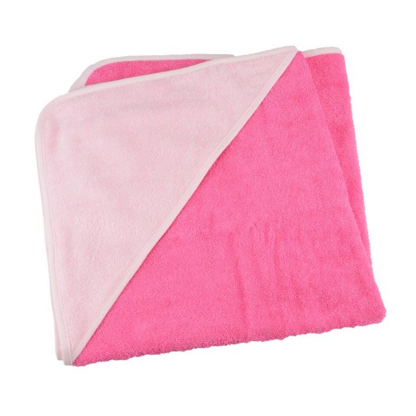 A&R Handdukar Baby/ Toddler Babiezz Medium Hooded Handduk One Size Pi Pink/Light Pink One Size