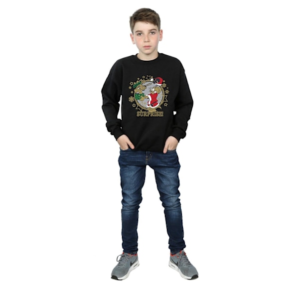 Tom And Jerry Boys Julöverraskning Sweatshirt 12-13 År Svart Black 12-13 Years