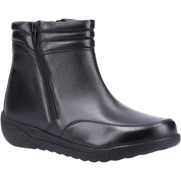 Fleet & Foster Dam/Damer Marocko Tvilling Dragkedja Läder Ankel Boots Black 6 UK