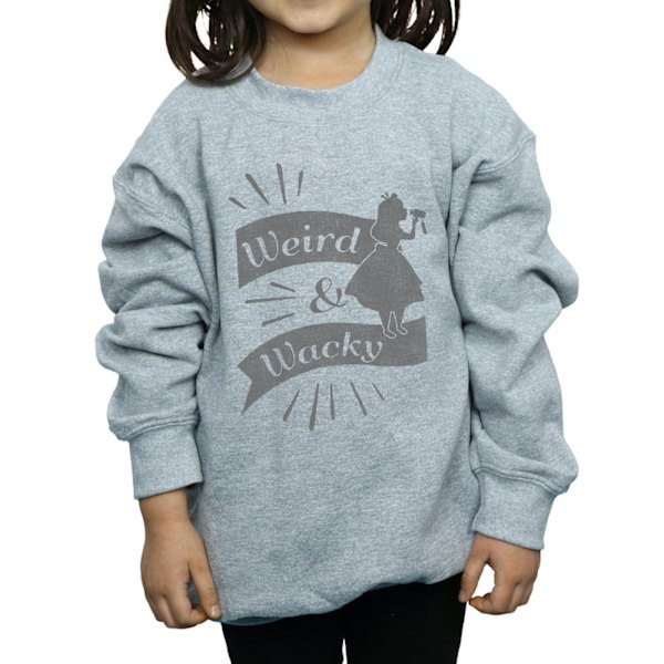 Disney Flickor Alice I Spegellandet Konstig Och Galen Sweatshirt 5-6 Sports Grey 5-6 Years