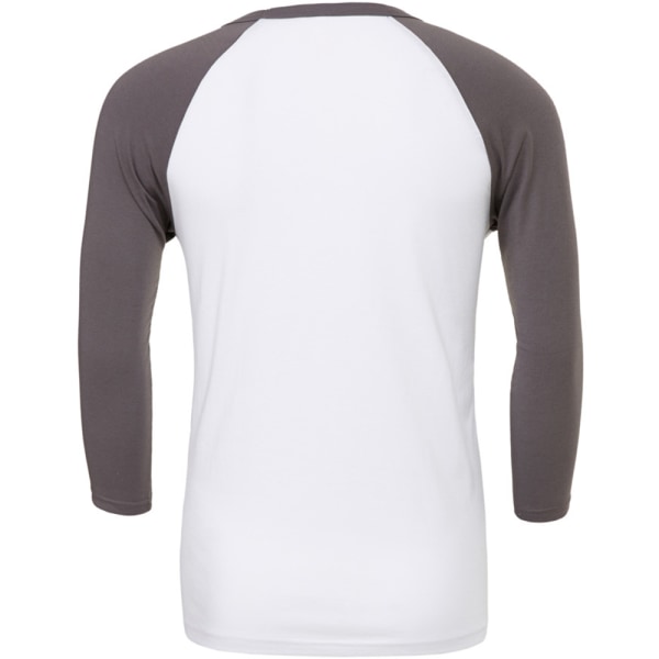 Canvas Herr 3/4-ärmad baseball T-shirt XS Vit/Asfalt White/Asphalt XS