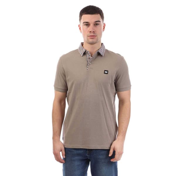 Weekend Offender Herr Rutig Krage Bomull Pikétröja XL Stone Stone XL