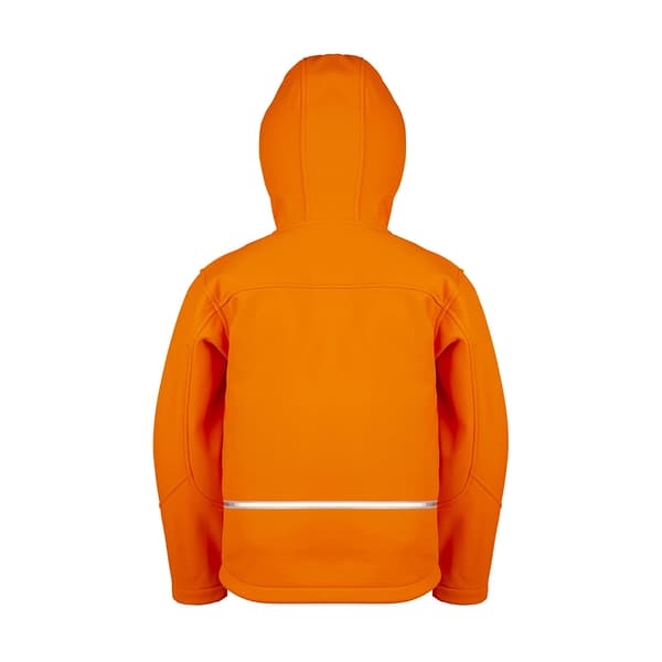 Result Core Barn/Kids TX Performance Hooded Soft Shell Jacka Neon Orange 9-10 Years