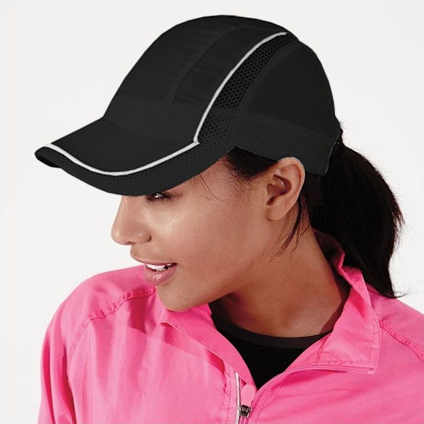 Beechfield Coolmax® Flow Mesh Baseball Cap / Huvudbonad (2-pack) Black One Size