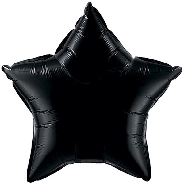 Qualatex 91 cm Stjärnformad Enkel Folieballong One Size Onyx B Onyx Black One Size