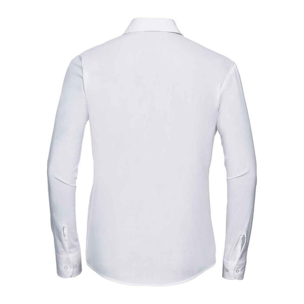 Russell Collection Dam/Damer Vanlig Bomull Poplin Lätt-Skötsel White 16 UK