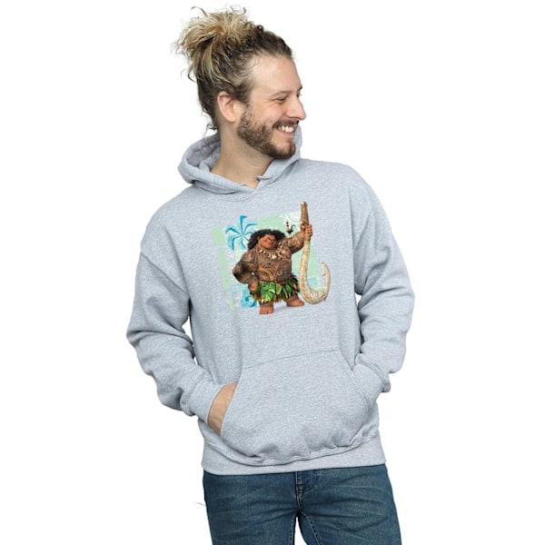 Disney Herr Moana Maui Hoodie 3XL Sports Grey Sports Grey 3XL