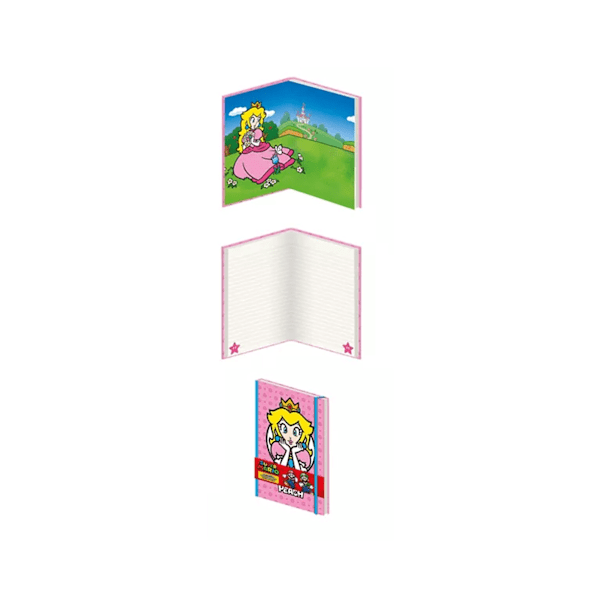 Super Mario Princess Peach A5 Notebook En Storlek Flerfärgad Multicoloured One Size