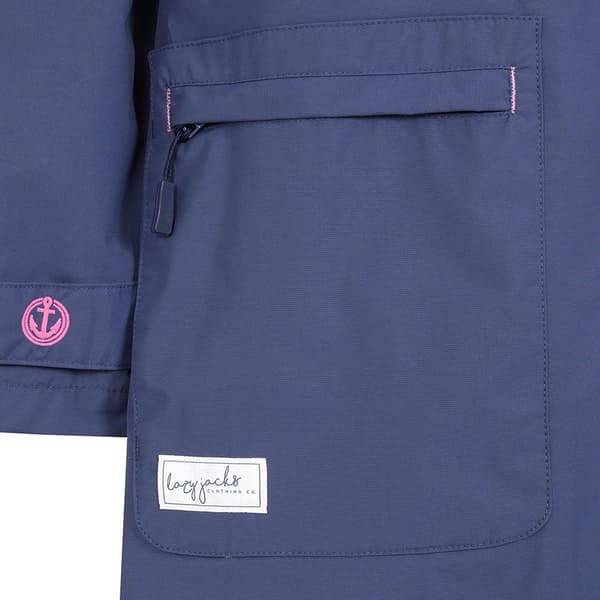 Lazy Jacks Dam/Dam Twilight Lång Vattentät Jacka Navy Blue 8 UK