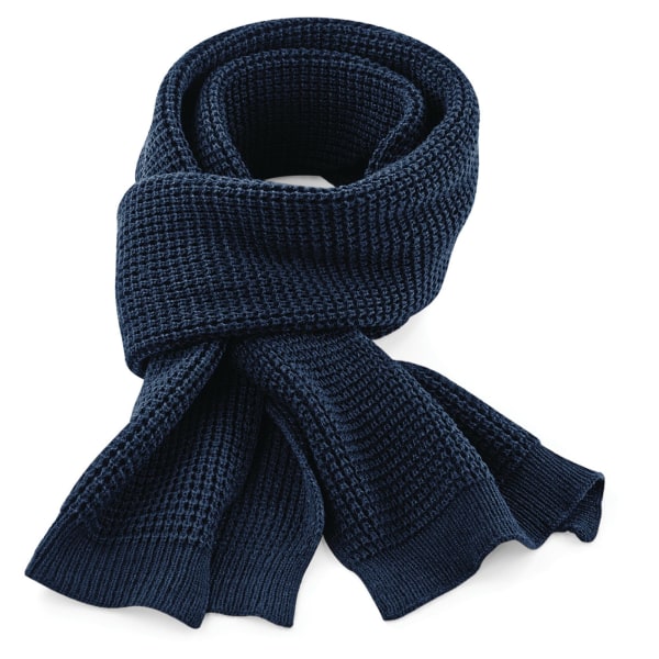 Beechfield Unisex Adult Classic Waffle Scarf One Size French Na French Navy One Size