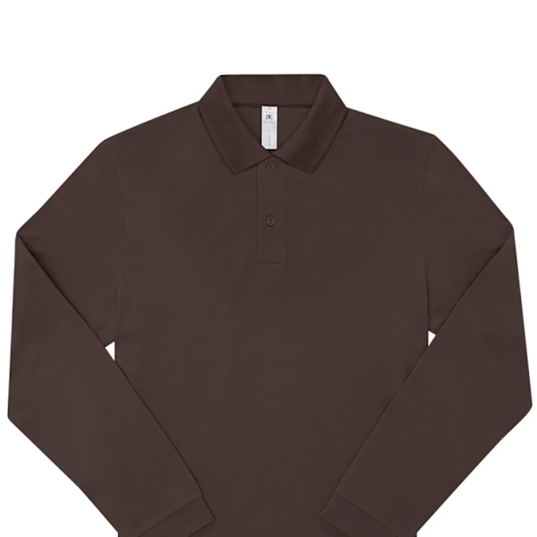 B&C Herr My Long-Sleeved Polo Shirt XL Roasted Coffee Roasted Coffee XL